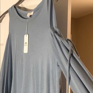 Short Dress with Cold shoulder